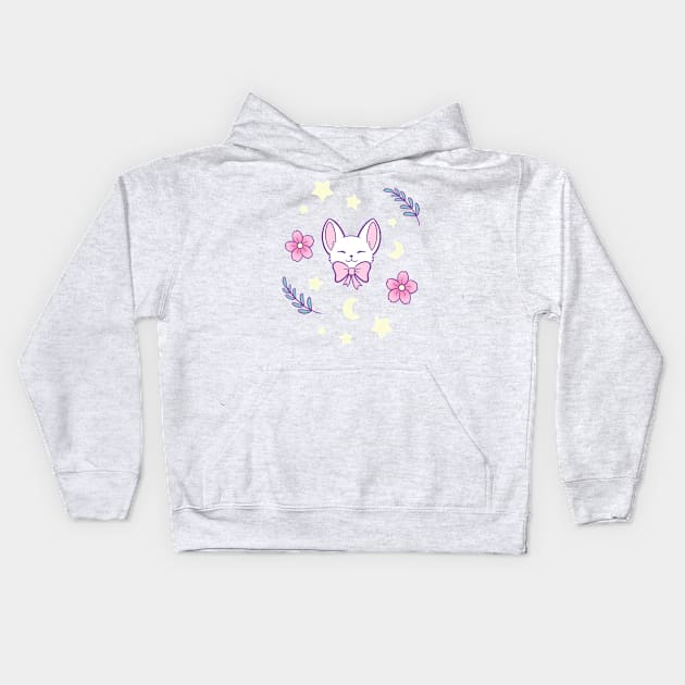 Sakura Cat // Purple | Nikury Kids Hoodie by Nikury